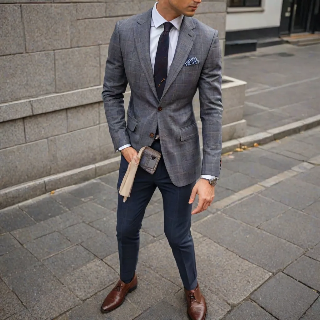 Jakie spodnie ubrać do marynarki w kratę?